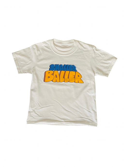 SMALLER BALLER - Short Sleeve T-Shirt - White