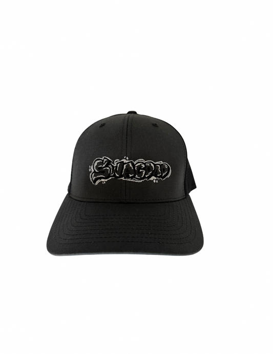 SWAGDAD - Trucker Hat (Snapback) - Graphite Front and Black Back